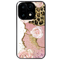 Coque noire taperso pour OnePlus 15 avec motif marbre fleur leopard protection antichoc personnalisée