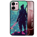 Coque noire taperso pour OPPO A6 PRO 4G et 5G avec motif samourai new york protection antichoc personnalisée