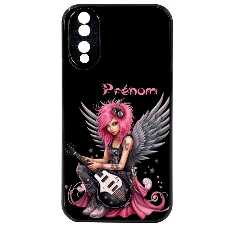 Coque noire taperso pour Honor 70 LITE 90 et LITE avec motif fee rock personnalisee protection antichoc personnalisée