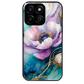 Coque noire taperso pour Honor X8 5G avec motif marbre fleur protection antichoc personnalisée