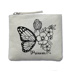 Chaussettes personnalisées paillettes rose motif femme papillon