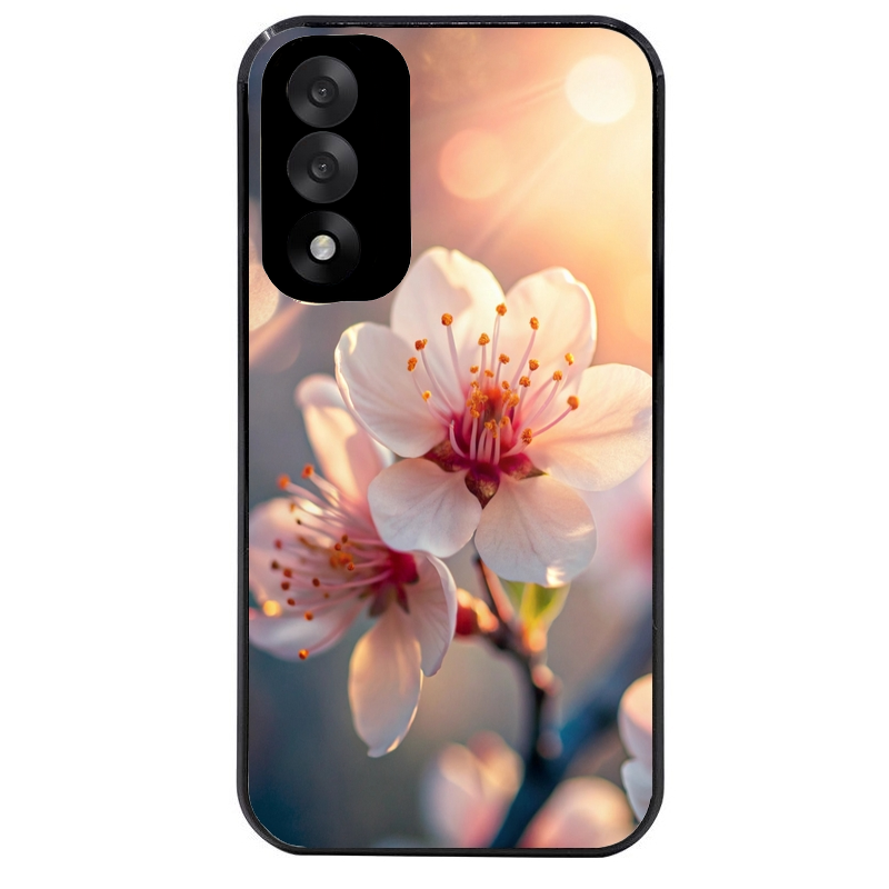 Coque noire taperso pour OnePlus Nord 5 avec motif fleur de cerisier protection antichoc personnalisée