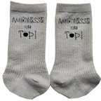 Chaussettes paillettes argent motif maitresse au top