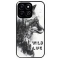 Coque noire taperso pour Honor 70 LITE 90 et LITE avec motif renard fox wild protection antichoc personnalisée