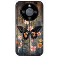 Coque noire taperso pour Magic 8 LITE et PRO avec motif bois et papillon 2 protection antichoc personnalisée