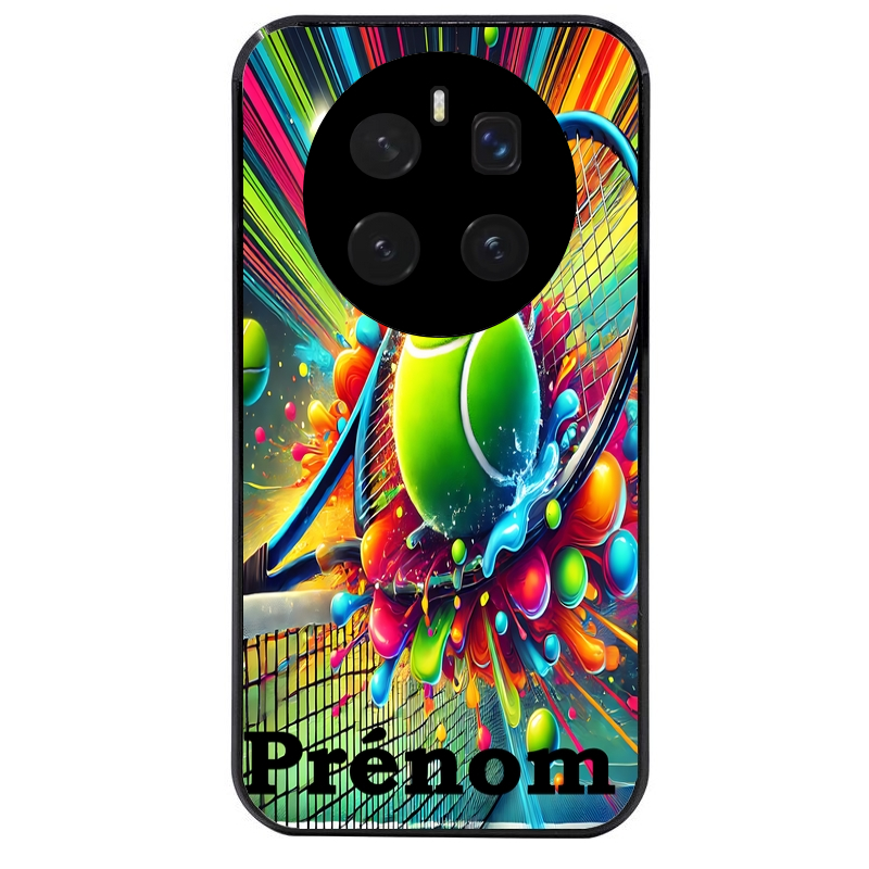 Coque noire taperso pour Magic 7 LITE et PRO avec motif tennis color personnalisee protection antichoc personnalisée