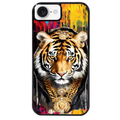 Coque noire taperso pour Iphone 16 16E PLUS MAX PRO avec motif tigre style hip hop protection antichoc personnalisée
