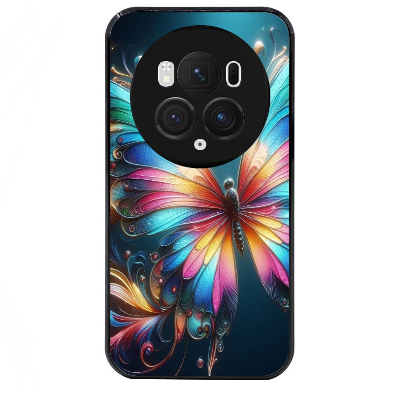 Coque noire taperso pour Magic 5 6 LITE et PRO avec motif papillon arc protection antichoc personnalisée