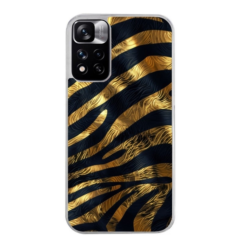Coque taperso pour Redmi Note 12 4G 5G PRO 4G avec motif zebre gold protection antichoc personnalisée