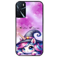 Coque noire taperso pour OPPO A16 et A16S avec motif licorne magic avec prenom protection antichoc personnalisée