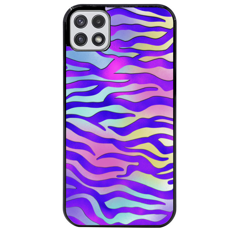 Coque noire taperso pour galaxy A22 A32 A52 A52S 4G 5G  avec motif zebre color protection antichoc personnalisée