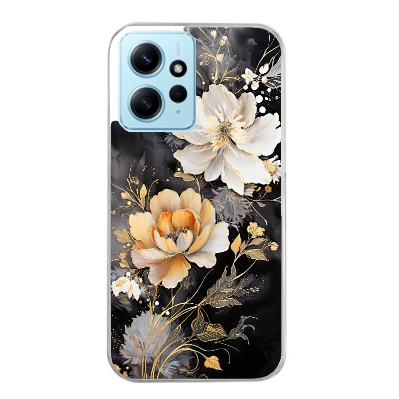 Coque taperso pour Redmi Note 12 4G 5G PRO 4G avec motif fleur blanche protection antichoc personnalisée