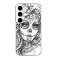 Coque taperso pour galaxy A04S A14 A34 A54 avec motif mort calavera tatoo protection antichoc personnalisée