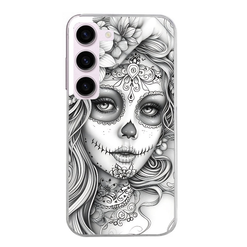 Coque taperso pour Galaxy A13 4G et 5G A23 A53 avec motif mort calavera tatoo protection antichoc personnalisée
