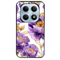 Coque noire taperso pour POCO M8 5G et PRO 5G avec motif fleur pivoine protection antichoc personnalisée