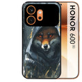 Coque noire taperso pour Honor 600 et 600 PRO avec motif renard fox des bois protection antichoc personnalisée