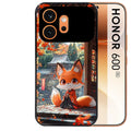 Coque noire taperso pour Honor 600 et 600 PRO avec motif renard et fox anime protection antichoc personnalisée