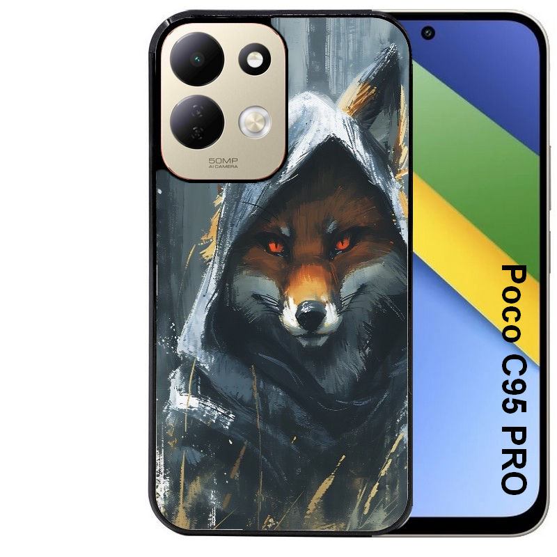Coque pour POCO C95 PRO renard fox des bois