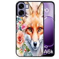 Coque pour Oppo A6 A6 A6K renard fox et fleurs