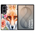 Coque pour Z FOLD 8 renard fox et fleurs
