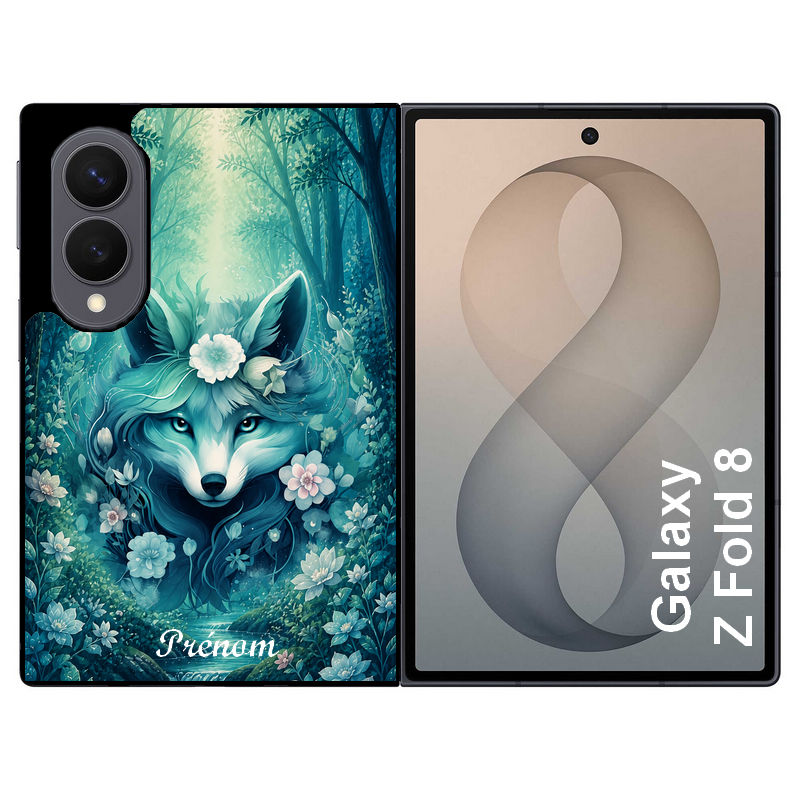 Coque pour Z FOLD 8 personnalisée renard fox foret