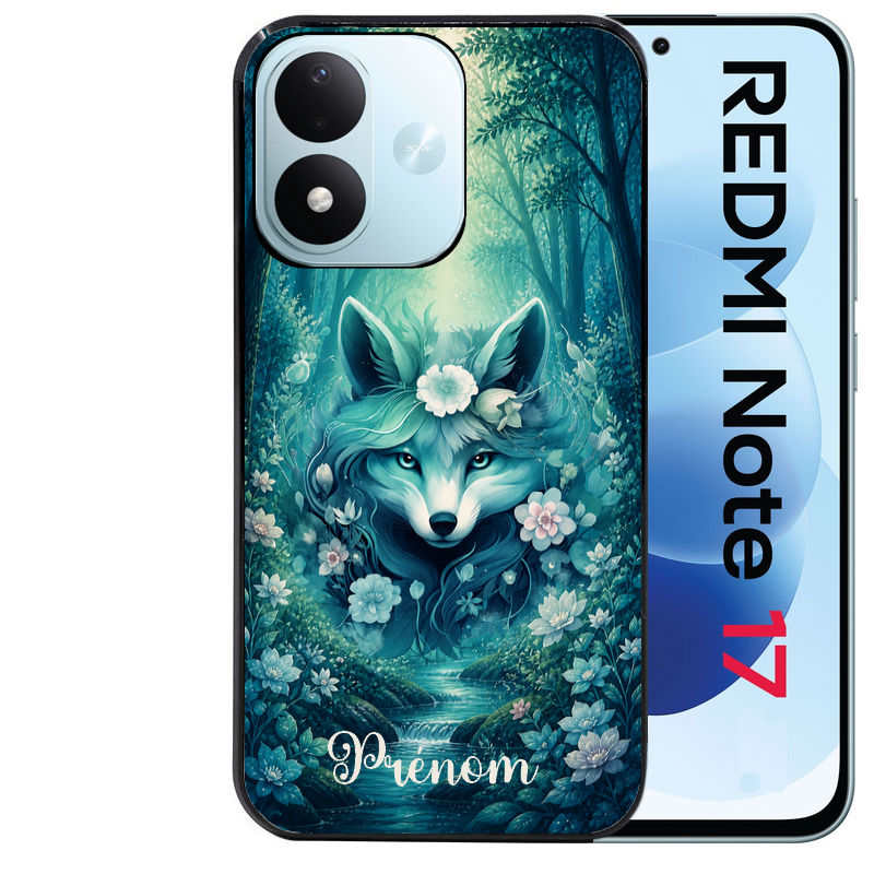 Coque pour Redmi Note 17 et PRO 4G 5G Max personnalisée renard fox foret