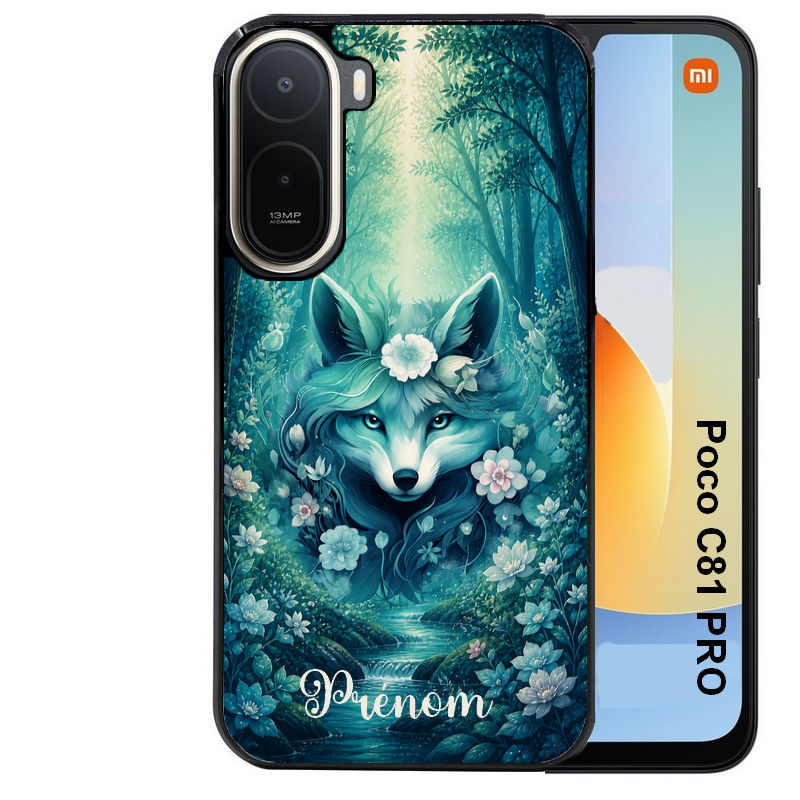Coque pour POCO C81 PRO personnalisée renard fox foret