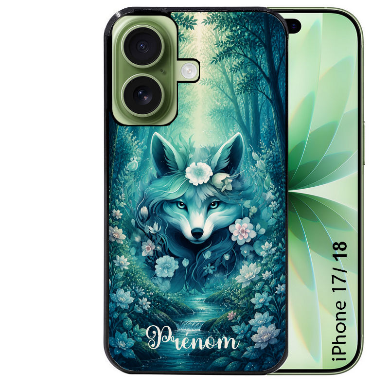 Coque pour Iphone 18 / PRO / PRO MAX / 18E personnalisée renard fox foret