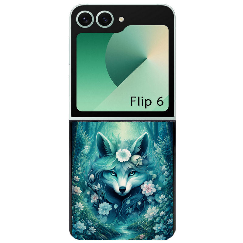 Coque pour Z FLIP 6 7 8 personnalisée renard fox foret