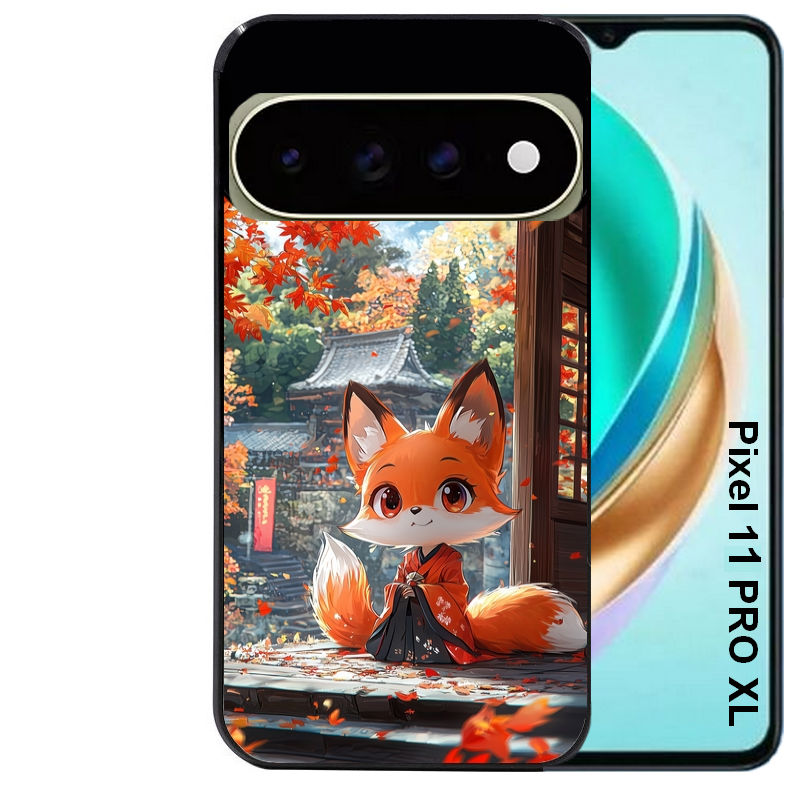 Coque pour Pixel 10 / 11 / PRO / XL renard et fox anime