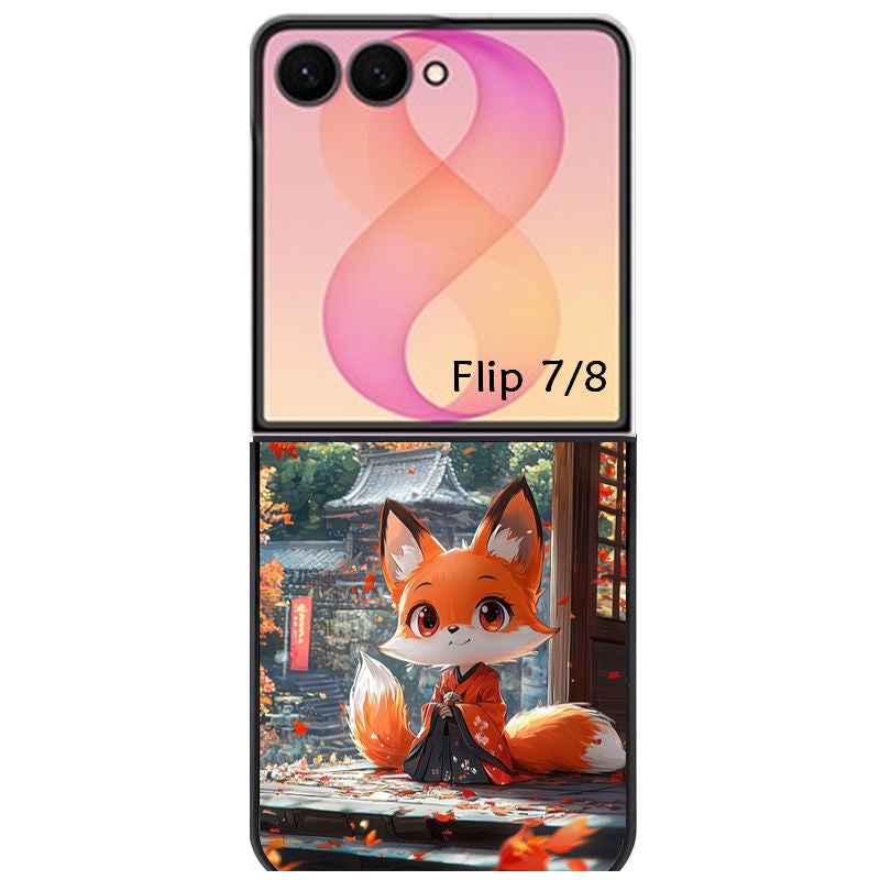 Coque pour Z FLIP 6 7 8 renard et fox anime