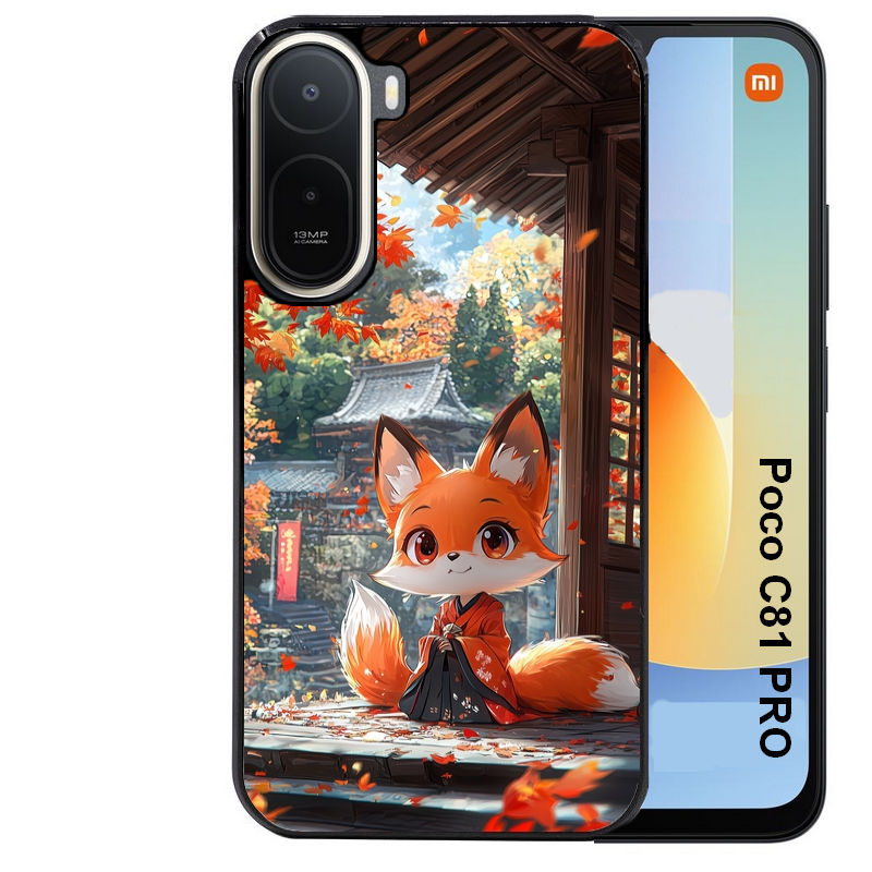 Coque pour POCO C81 PRO renard et fox anime