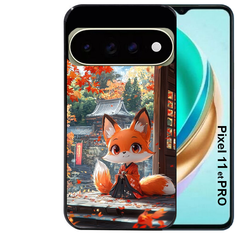 Coque pour Pixel 10 / 11 / PRO / XL renard et fox anime