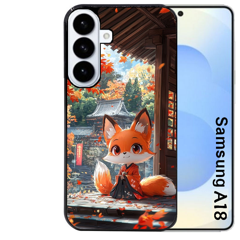 Coque pour Galaxy A08 A18 A28 A38 A58 renard et fox anime