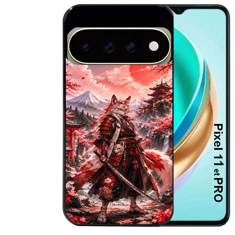 Coque pour Pixel 10 / 11 / PRO / XL renard et fox manga
