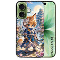 Coque pour Iphone 18 / PRO / PRO MAX / 18E renard et fox samourai