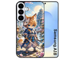 Coque pour Galaxy A08 A18 A28 A38 A58 renard et fox samourai