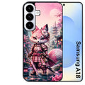 Coque pour Galaxy A08 A18 A28 A38 A58 renard samourai girl
