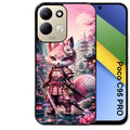 Coque pour POCO C95 PRO renard samourai girl