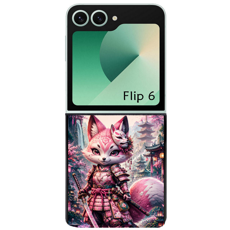 Coque pour Z FLIP 6 7 8 renard samourai girl