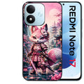 Coque pour Redmi Note 17 et PRO 4G 5G Max renard samourai girl