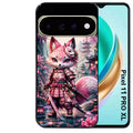 Coque pour Pixel 10 / 11 / PRO / XL renard samourai girl