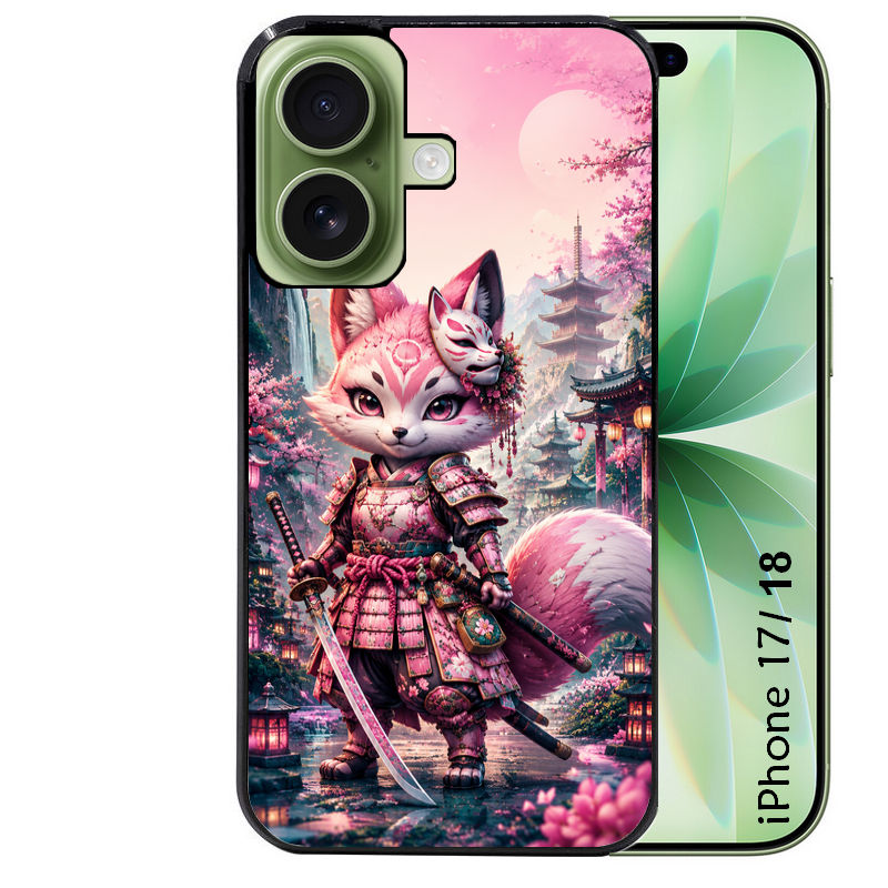 Coque pour Iphone 18 / PRO / PRO MAX / 18E renard samourai girl