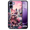 Coque pour Oppo A6 A6 A6K renard samourai girl
