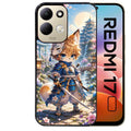 Coque pour Redmi 17 et 17C 4G 5G renard et fox samourai