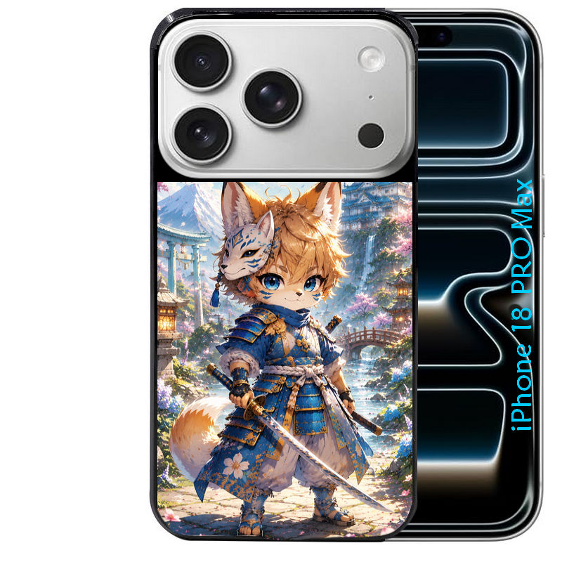 Coque pour Iphone 18 / PRO / PRO MAX / 18E renard et fox samourai