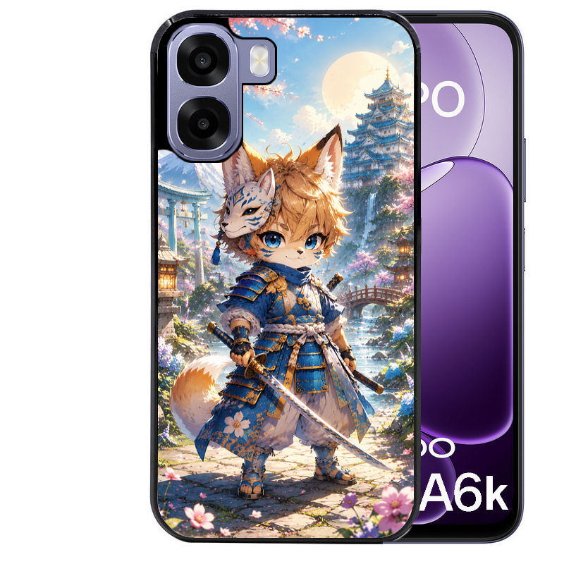 Coque pour Oppo A6 A6 A6K renard et fox samourai
