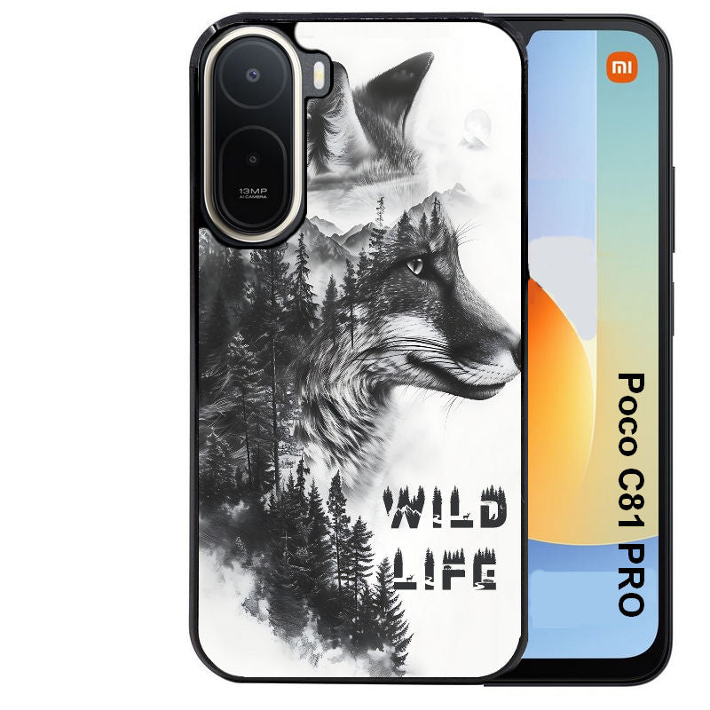 Coque pour POCO C81 PRO renard fox wild