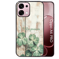 Coque noire taperso pour OPPO A6 PRO 4G et 5G avec motif bois et trefle personnalisee protection antichoc personnalisée
