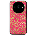 Coque noire taperso pour Redmi A3 avec motif leopard fuschia protection antichoc personnalisée